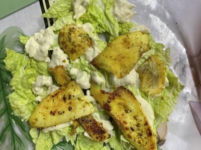 Cezario salotas su vištiena Žingsnis 6