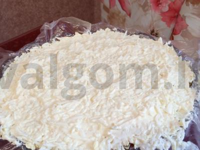 Sluoksniuotas salotas „Gribų pieva“ su vištiena ir bulvėmis Žingsnis 5