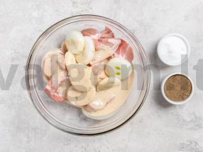 Kiaulienos šašlykas su svogūnais majoneze Žingsnis 2