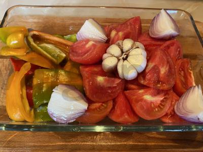 Keptas daržovių pomidorų sriuba Žingsnis 3