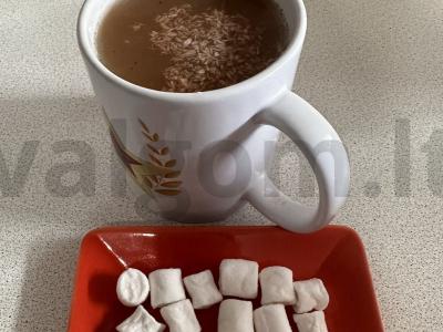 Kakava su kokosų drožlėmis ir zefyrais pagrindine nuotrauka