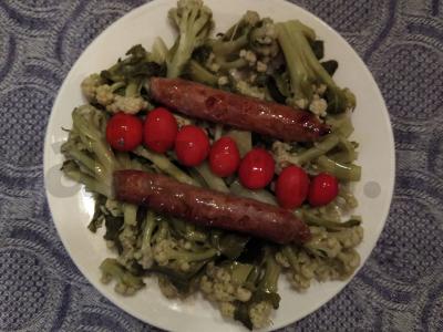 Kepamos kiaulienos dešrelės su žiediniais kopūstais Žingsnis 6