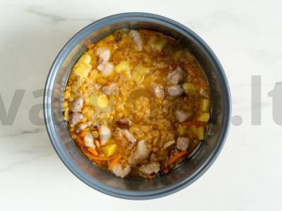 Žirnių sriuba su kiauliena lėtoje viryklėje Žingsnis 6