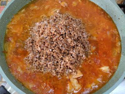 Kiaulienos pečių su grikių koše ir pomidorų pasta Žingsnis 5