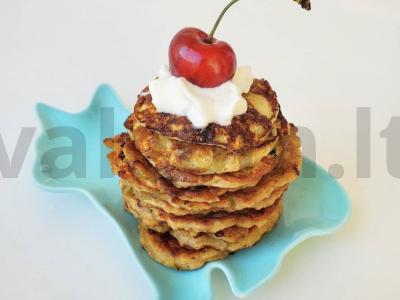 Bananų ir avižinių dribsnių blynai pagrindine nuotrauka