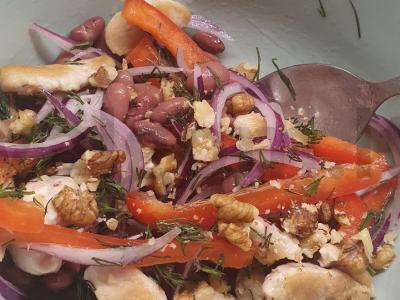 Salotas „Grozny“ su vištiena ir pupelėmis Žingsnis 4