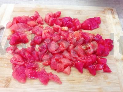 Spagečiai su cukinija ir pomidorais Žingsnis 4