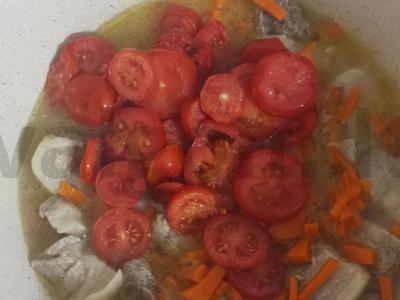 Padažas su makaronais, mėsa ir daržovėmis Žingsnis 3