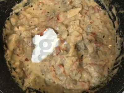 Tortilija su vištiena, sūriu ir pomidorais Žingsnis 4