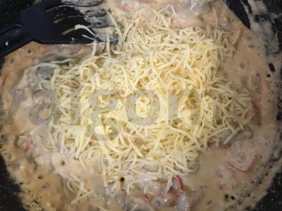 Tortilija su vištiena, sūriu ir pomidorais Žingsnis 5