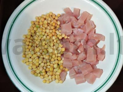 Žirnių sriuba su vištienos filė pietums Žingsnis 2