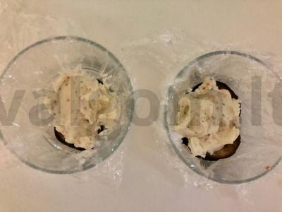 Švelnus terinas su minkštu sūriu ir krevetėmis keptuvėje Žingsnis 5