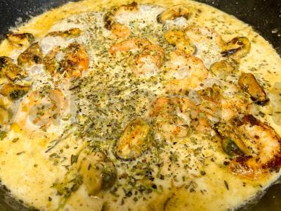 Makaronai su jūros gėrybėmis Žingsnis 4