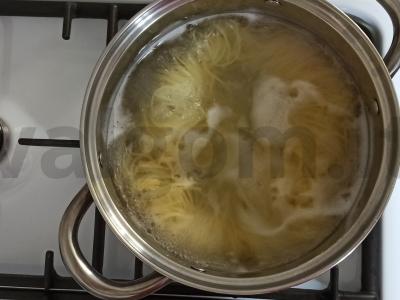 Makaronų lizdai su faršu ir šampinjonais Žingsnis 5