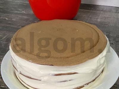 Tortas „Pankėkas“ su šviežiais vaisiais ir kremu sūriu Žingsnis 2