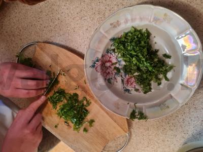 Mantai su kalendra iš kiaulienos ir jautienos Žingsnis 2