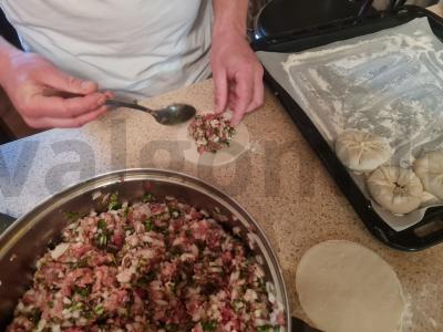 Mantai su kalendra iš kiaulienos ir jautienos Žingsnis 7