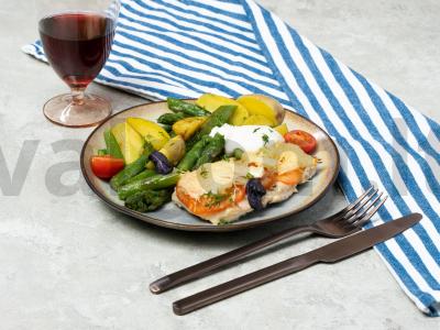 Prancūziškas vištienos patiekalas iš kalakutienos filė pagrindine nuotrauka