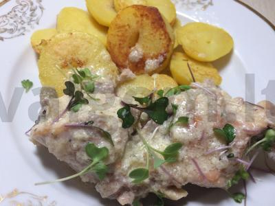 Kaninys, troškintas grietinėje pagrindine nuotrauka