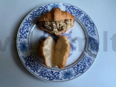 Kruasanai „Federio“ su vištienos filė ir grybais Žingsnis 7