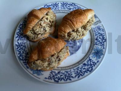 Kruasanai „Federio“ su vištienos filė ir grybais Žingsnis 8