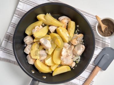 Bulvės su kalakutienos filė ir maasdam sūriu Žingsnis 3