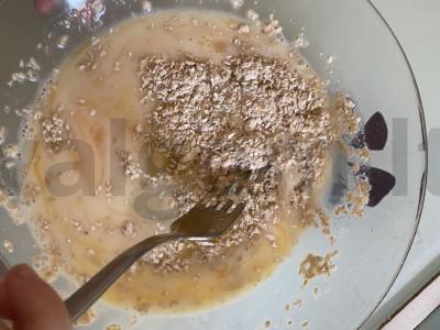 Avižų blynas su raudonąja žuvimi Žingsnis 1