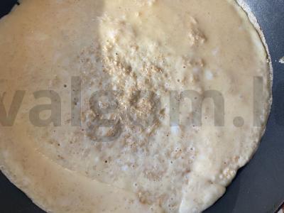 Avižų blynas su raudonąja žuvimi Žingsnis 2