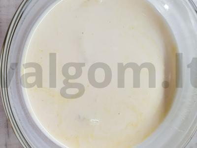 Rūgštus pieno gėrimas su riebia grietine „Skonių audra“ Žingsnis 2
