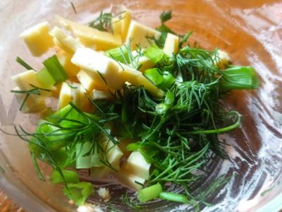 Sumuštiniai su ikrais ir sūriu Žingsnis 1