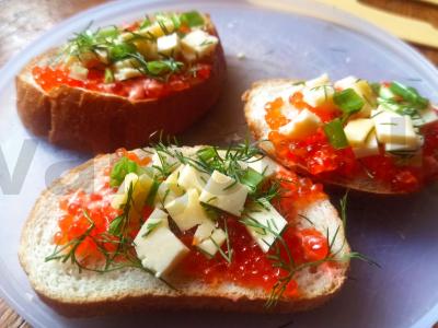 Sumuštiniai su ikrais ir sūriu Žingsnis 2