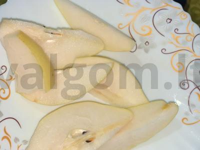 Kruopos su kriaušėmis ir obuoliais Žingsnis 1