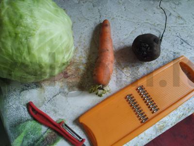 Žaliavalgių vinigretas Žingsnis 1