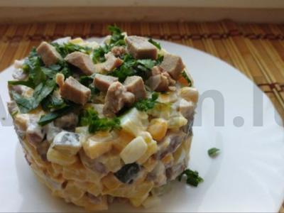 Salotas „Liežuvėlis“ su jautienos liežuviu pagrindine nuotrauka