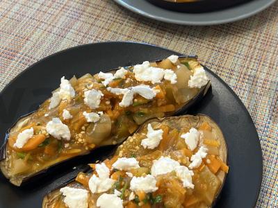 Kepti baklažanai su lečo ir sūriu Žingsnis 5