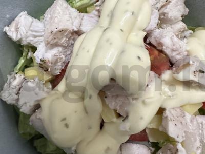 Skanus salotas su vištiena Žingsnis 6