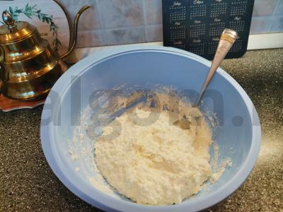 Kokosiniai varškėčiai su rikota Žingsnis 1