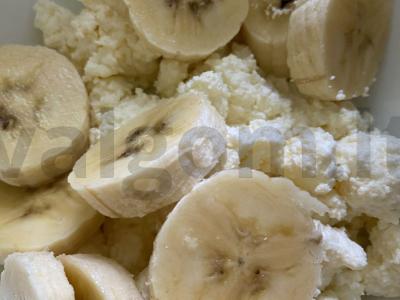 Naudingos saldainiai iš banano su varške Žingsnis 1