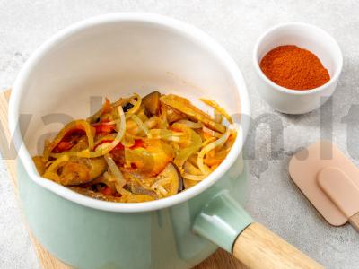 Kalakutienos filė su daržovių mišiniu lečo Žingsnis 2