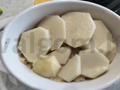 Žuvies faršo ir bulvių apkepas Žingsnis 3