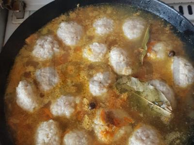 Grikių košė su meatballs Žingsnis 5