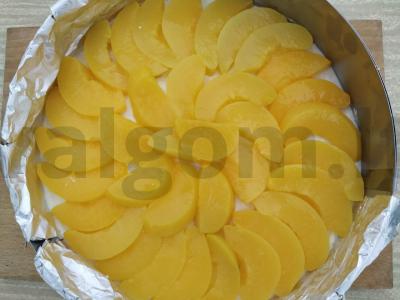 Varškės sūrio pyragas su persikais Žingsnis 4