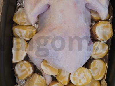 Vištiena, kepta su bulvėmis grietinės padaže ir druskoje Žingsnis 3