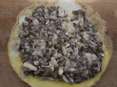 Kiaušinių ritinėliai su lęšiais ir svogūnais Žingsnis 5