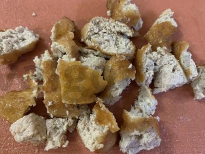 Salotos su vynuogėmis, pistacijomis ir nuggetais Žingsnis 4