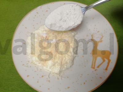 Sūrio blynai „Dietiniai“ Žingsnis 3