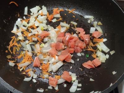 Makaronai su moliūgu ir žuvimi Žingsnis 2