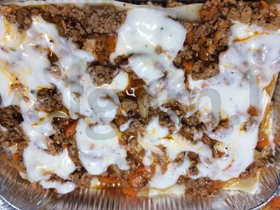 Mėsos lazanja su prieskoniais ir bešamelio padažu Žingsnis 5