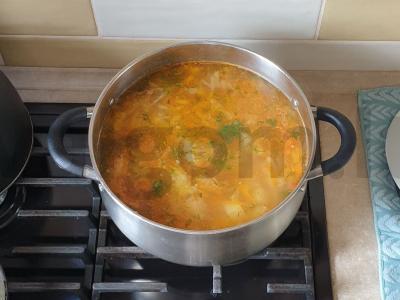 Vasaros sriuba su kalakutienos mėsa Žingsnis 8