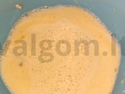 Avižų blynas su kalakutienos kumpiu Žingsnis 1